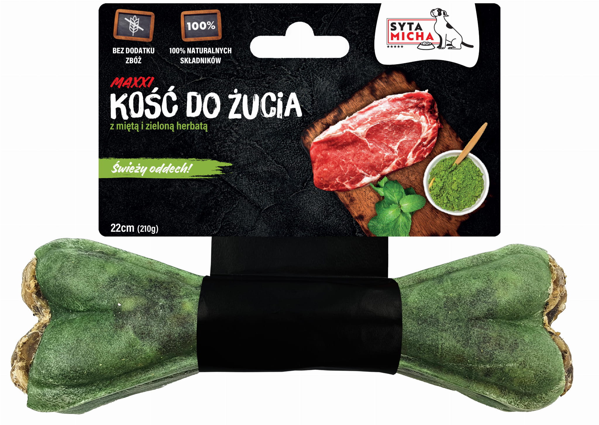 Kość do żucia dla psa na świeży oddech 22cm MAXXI