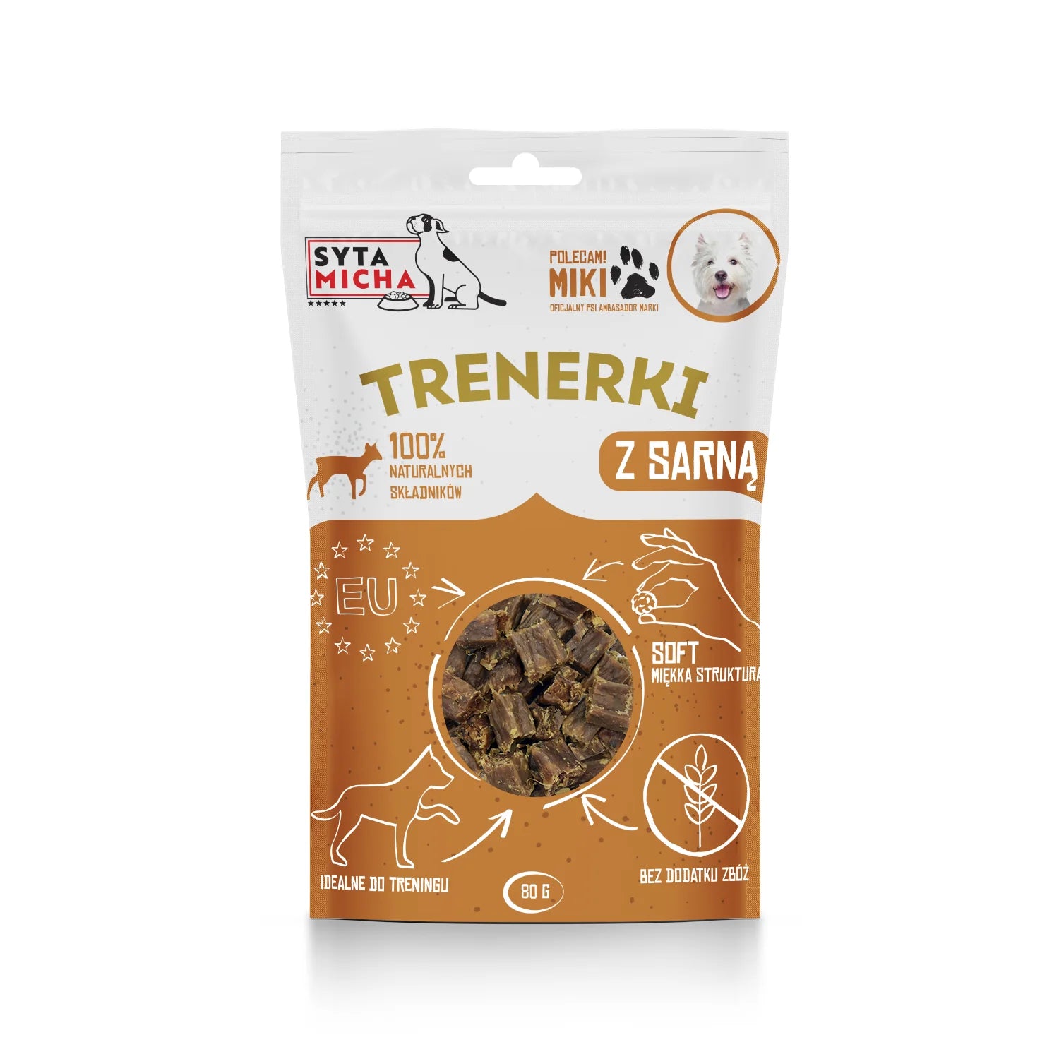 Trainingssnoepjes met hert voor hond 80g