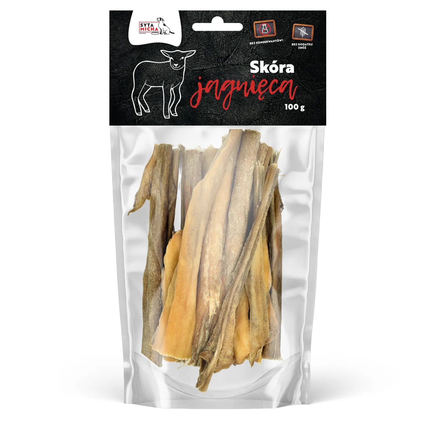 Syta Micha Szárított báránybőr kutyának 100g