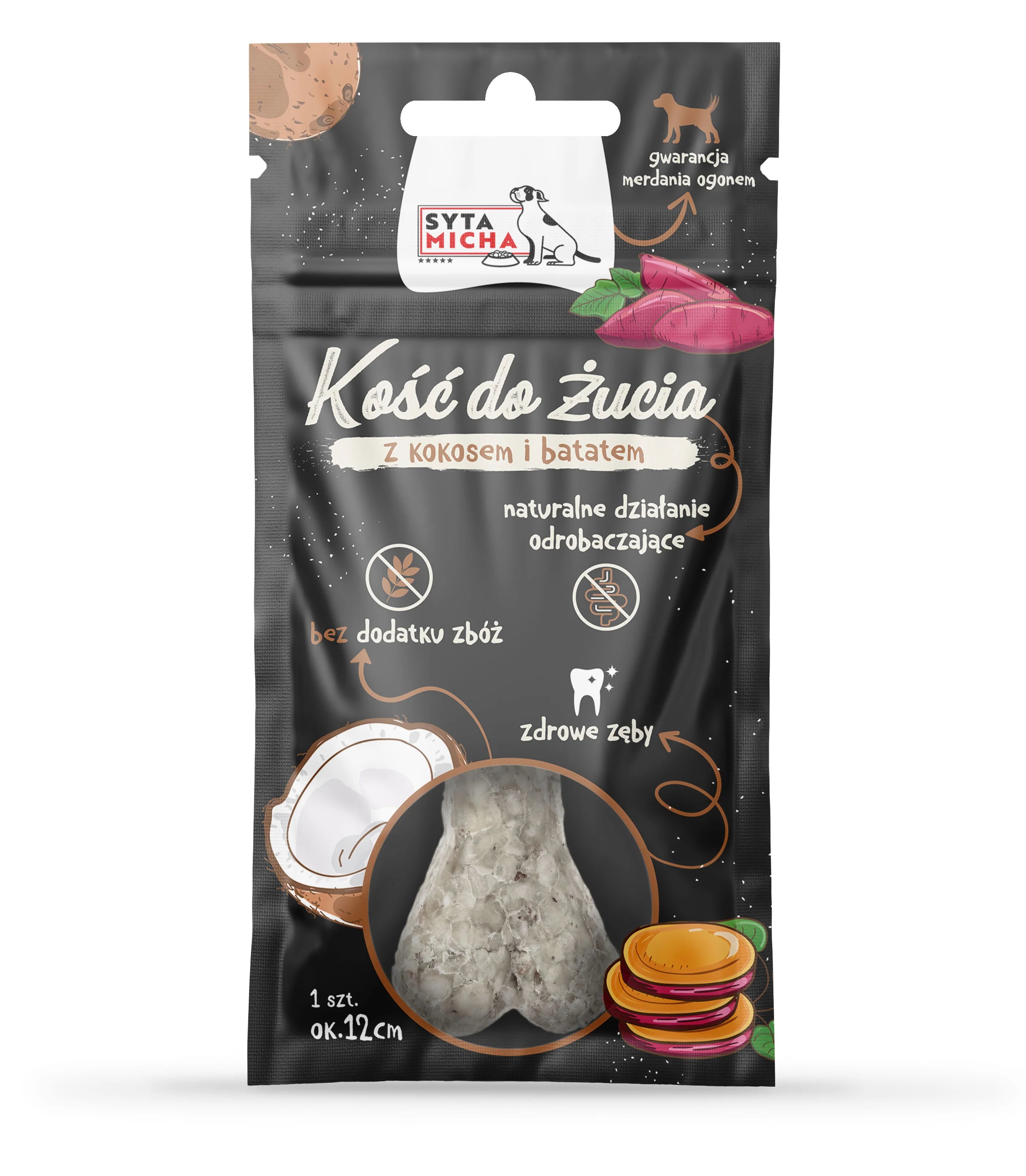 Kauwbot voor hond Kokos met zoete aardappel 12cm