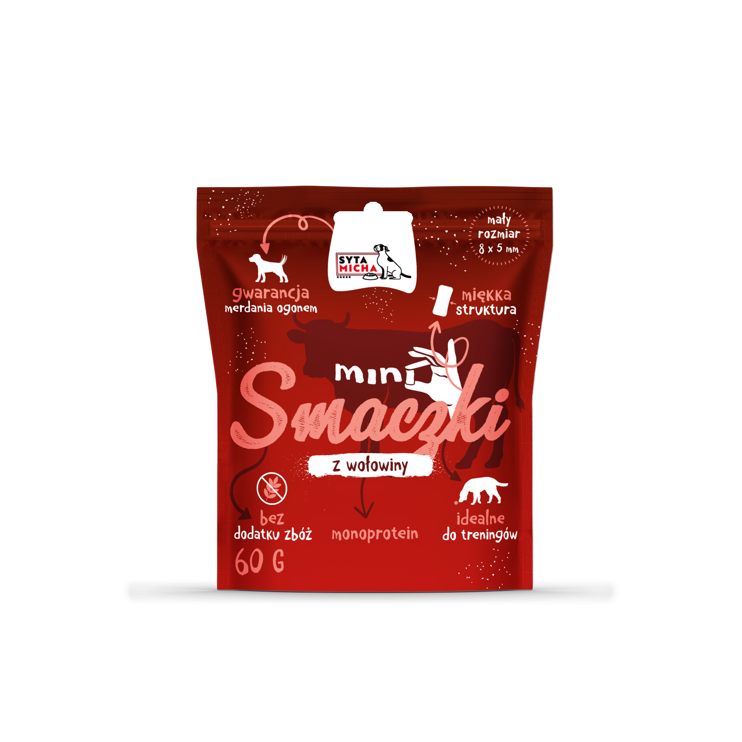 Mini smaczki dla psa z wołowiną 60g