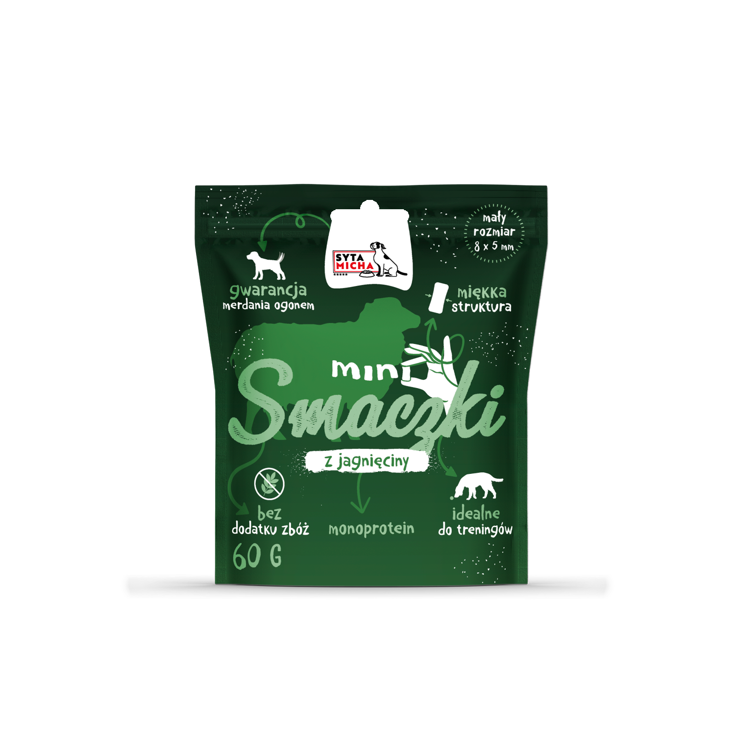 Mini smaczki dla psa z jagnięciny 60g