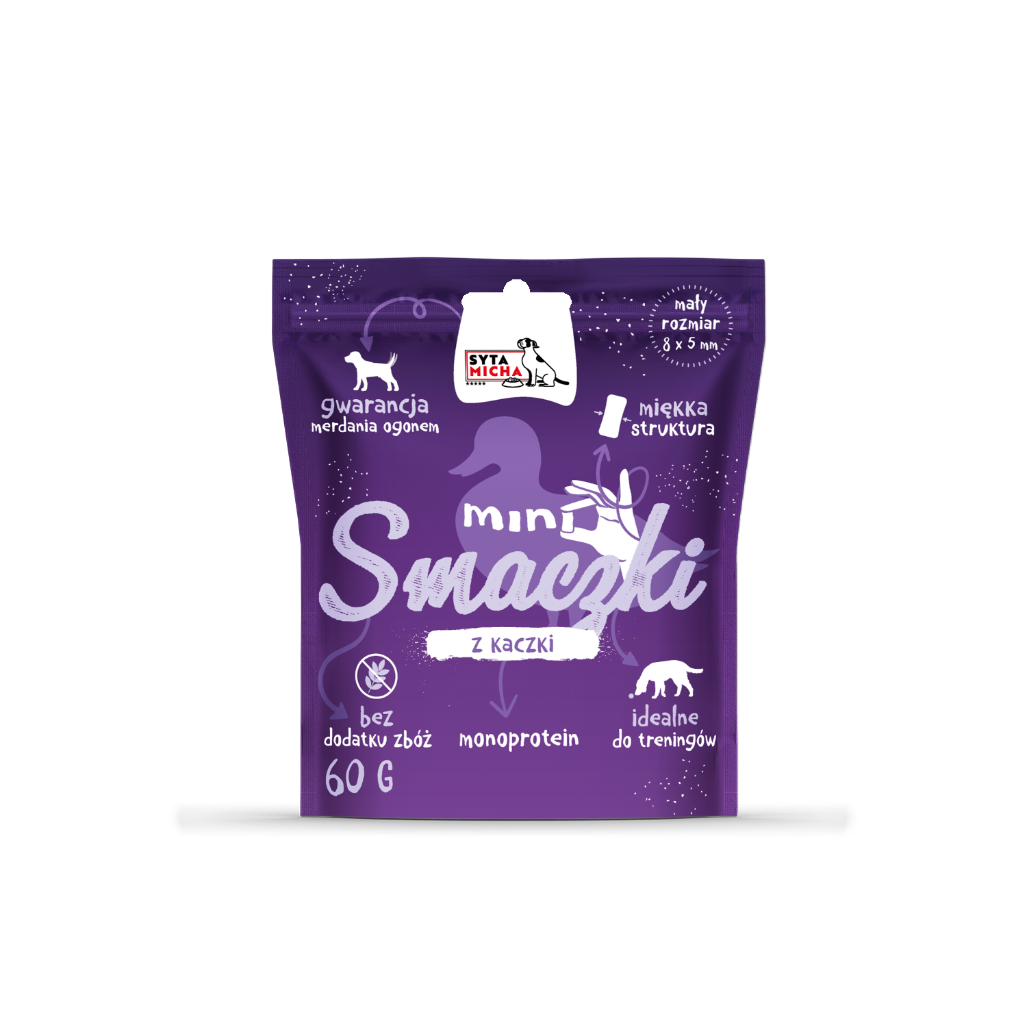 Mini smaczki dla psa z kaczki 60g