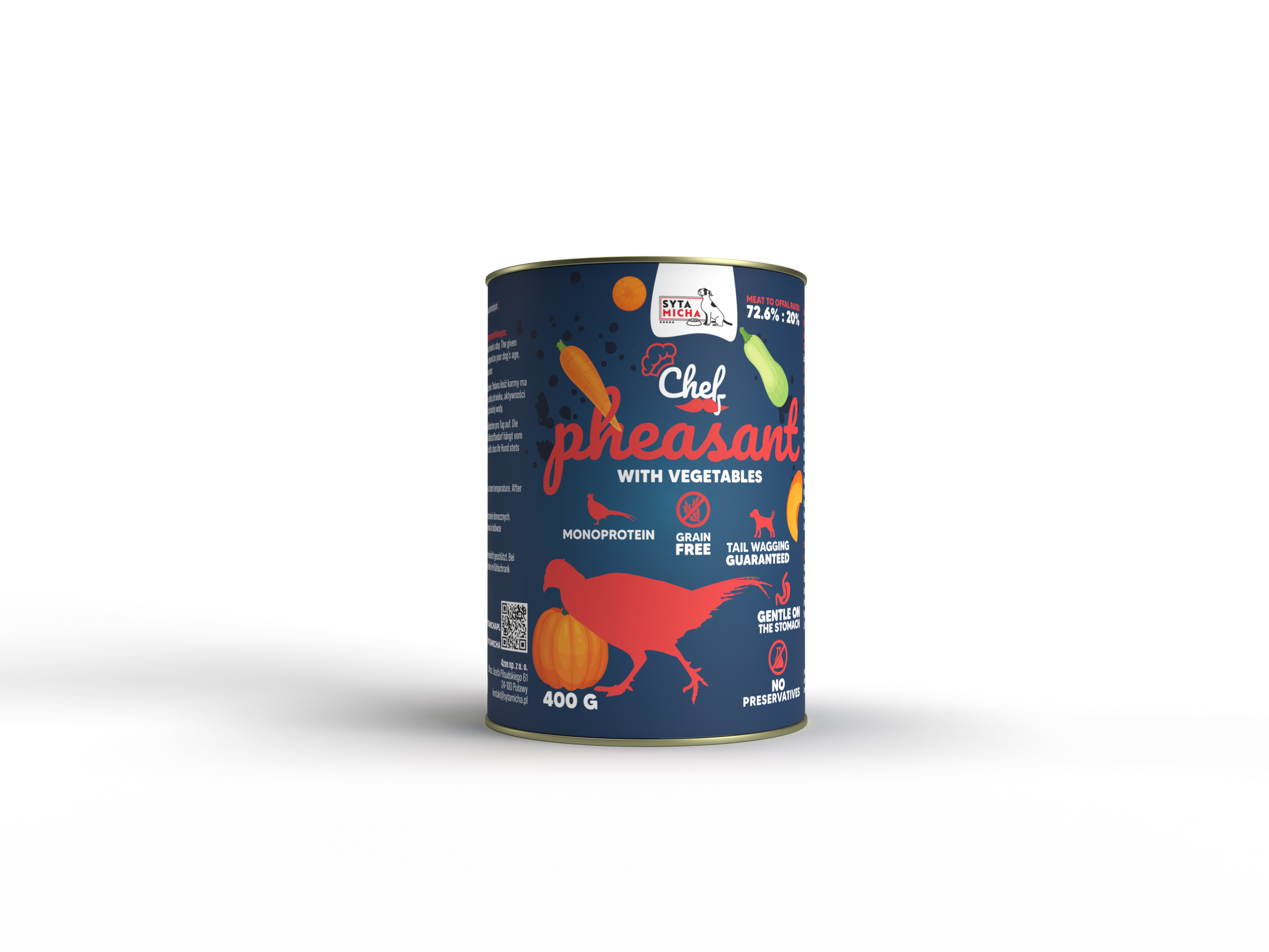 Mokra karma dla psa Bażant z warzywami 400g