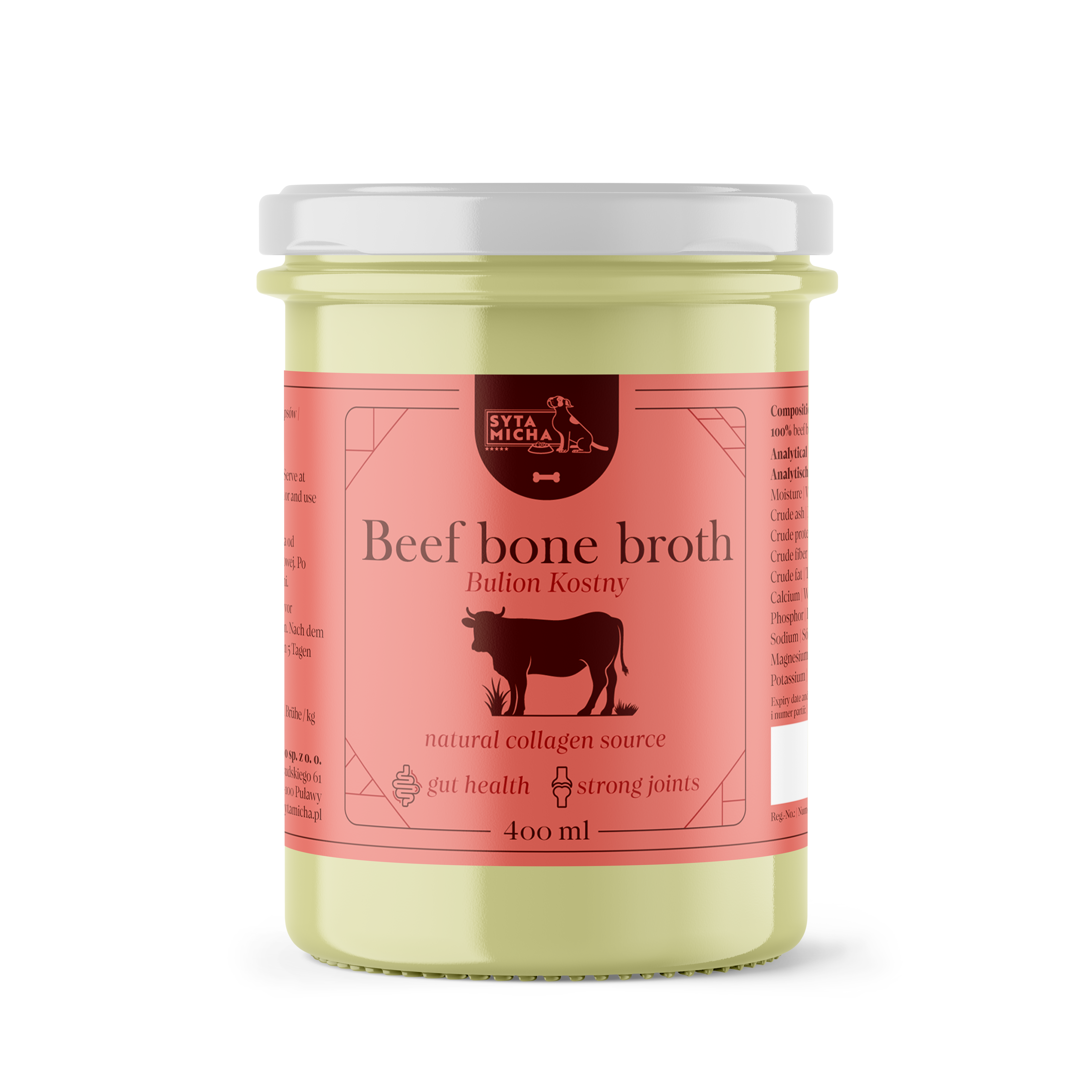 Syta Micha Bulion z kości wołowych dla psa 400ml