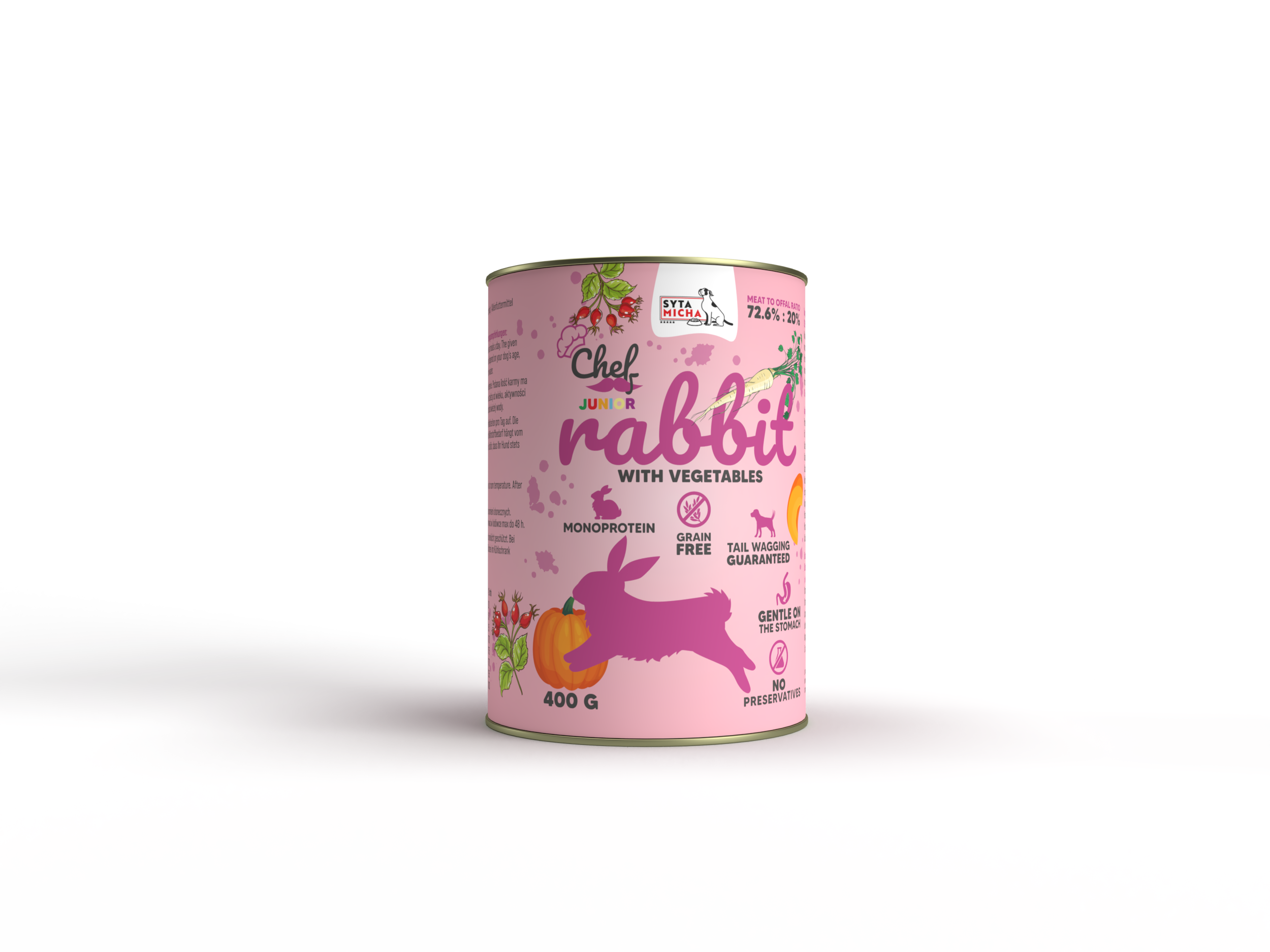 Mokra karma dla psa Królik z warzywami JUNIOR 400g