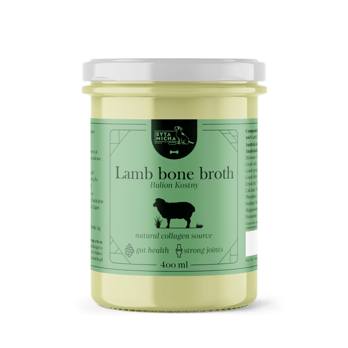 Syta Micha Bouillon d'os d'agneau pour chien 400ml