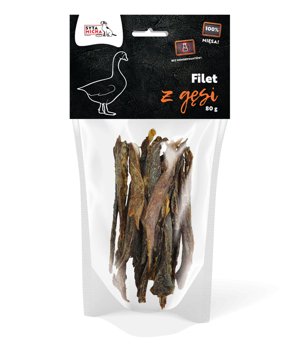 Szárított libamellfilék kutyáknak 80g