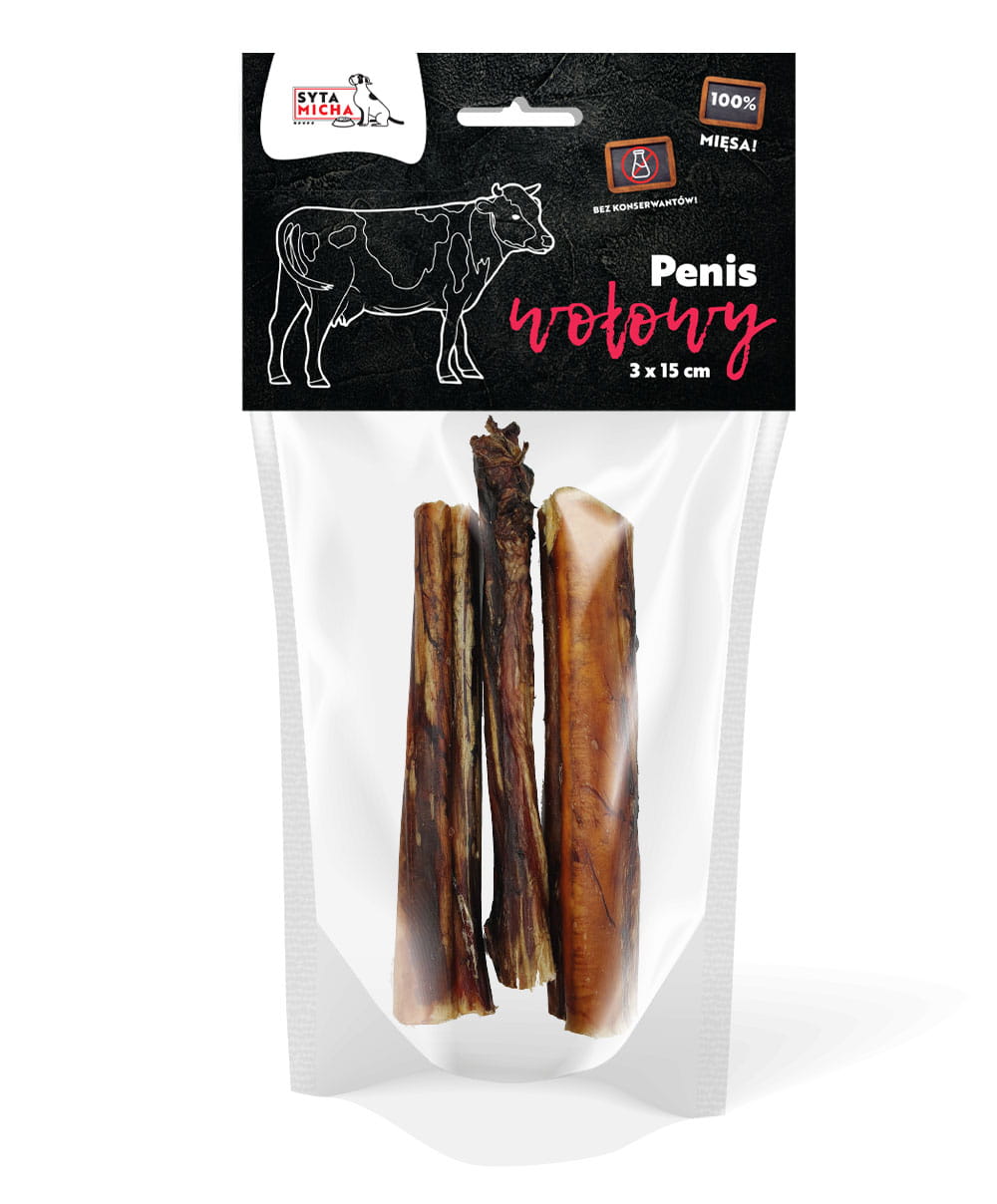 Szárított marhafenék kutyának 3x15cm