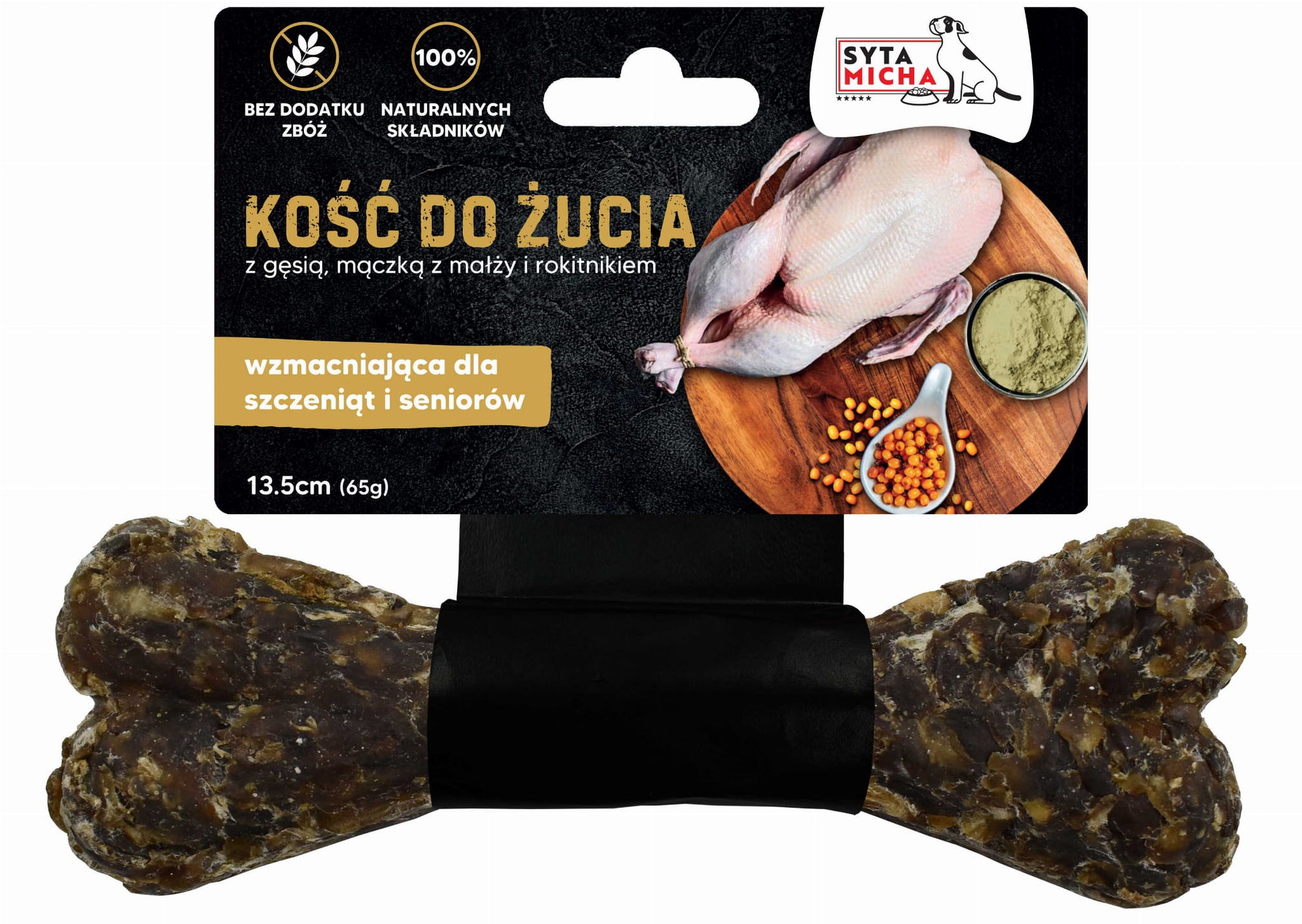 Chewing bone strengthening for puppies and seniors 13.5 cm