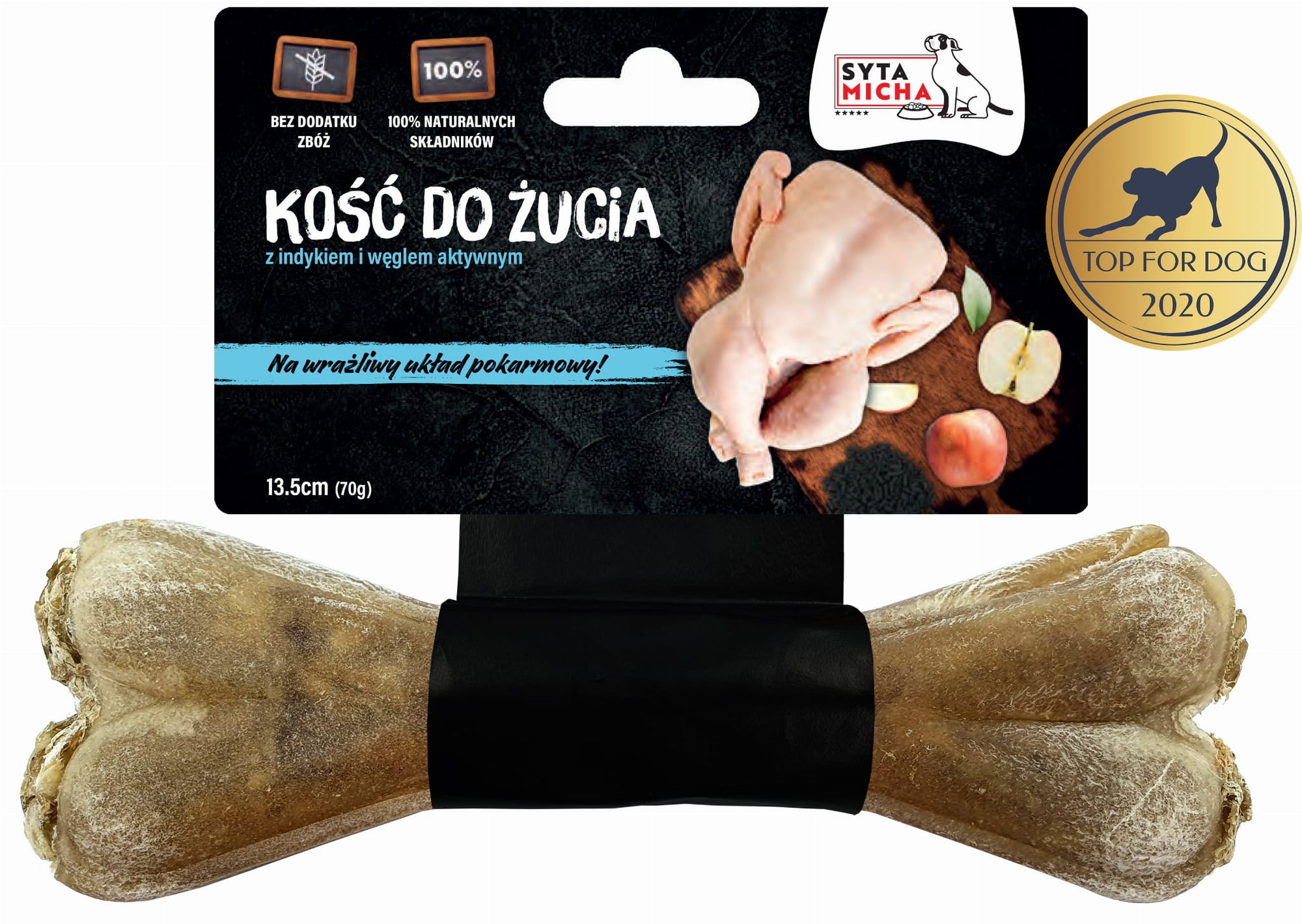 Kość do żucia dla psa na delikatny układ pokarmowy 13,5 cm