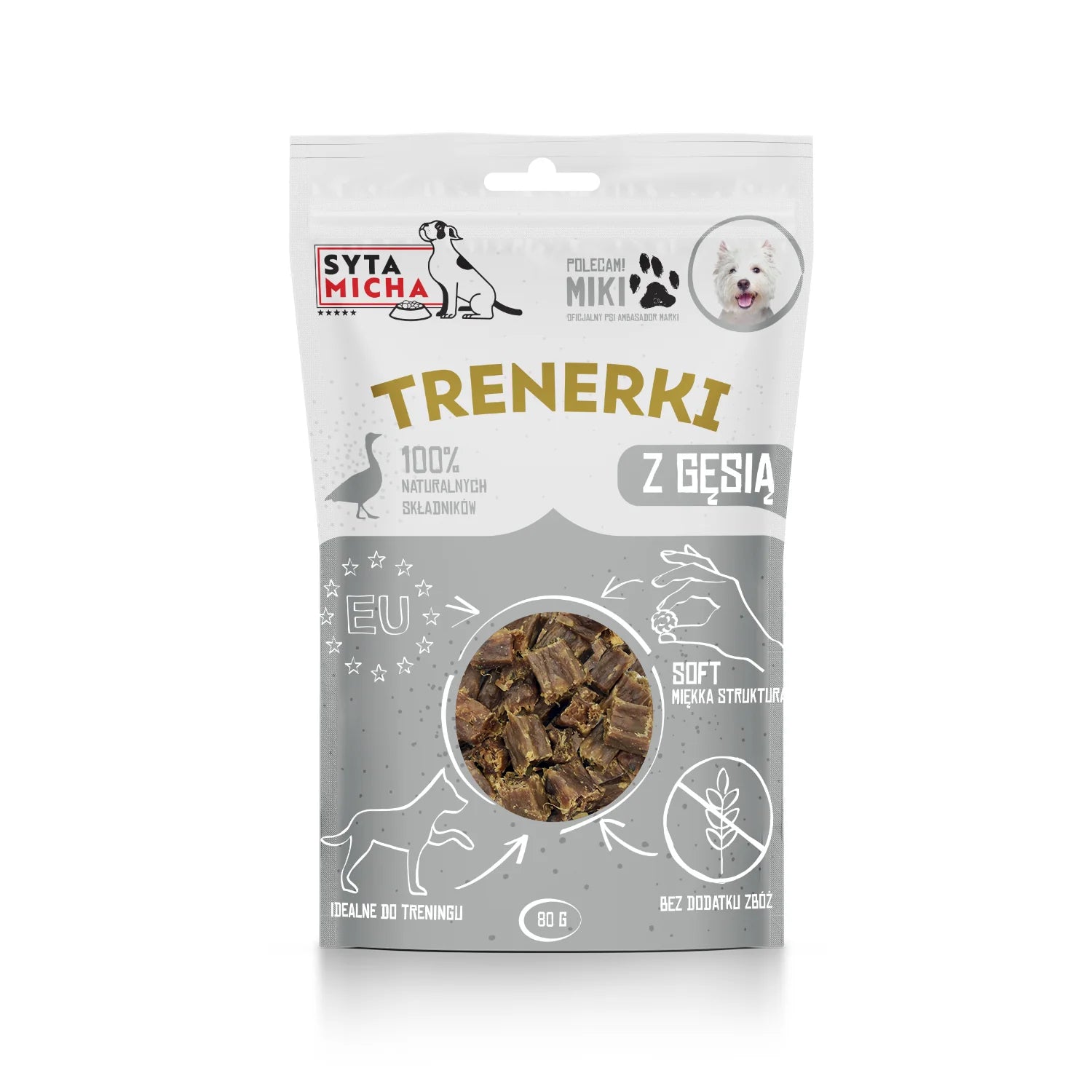 Trainingsbrokjes met gans voor hond 80g