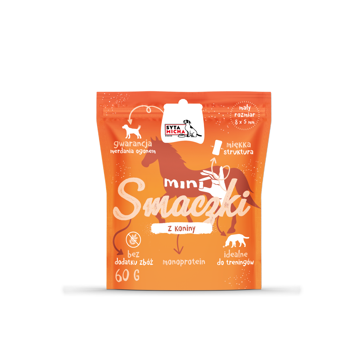 Mini treats for dog with horsemeat 60g