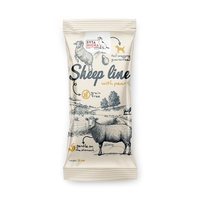 Syta Micha Sheep Line Kauwbot Schaap met peer 12cm