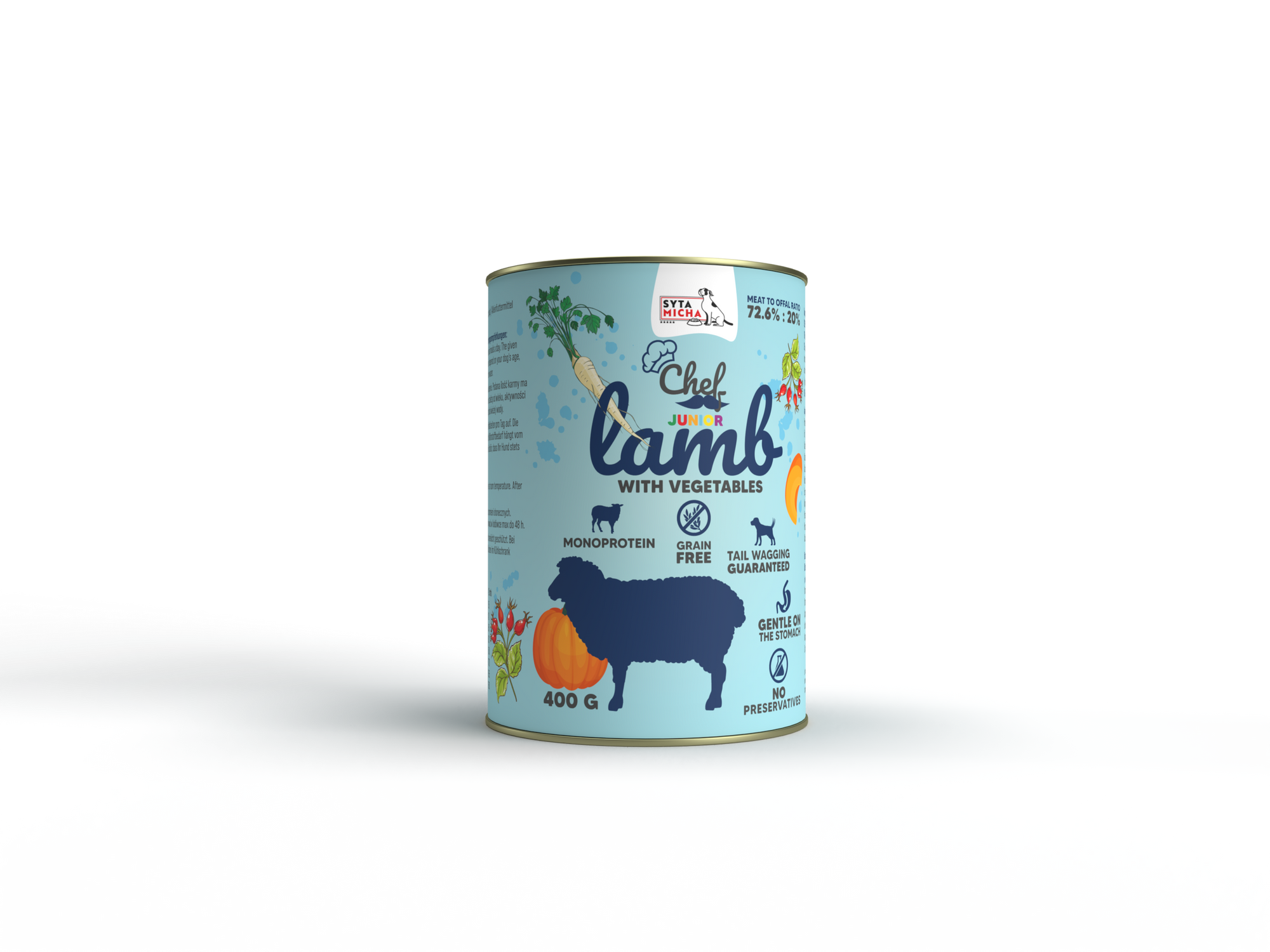 Wet dog food Lamb with vegetables JUNIOR 400g