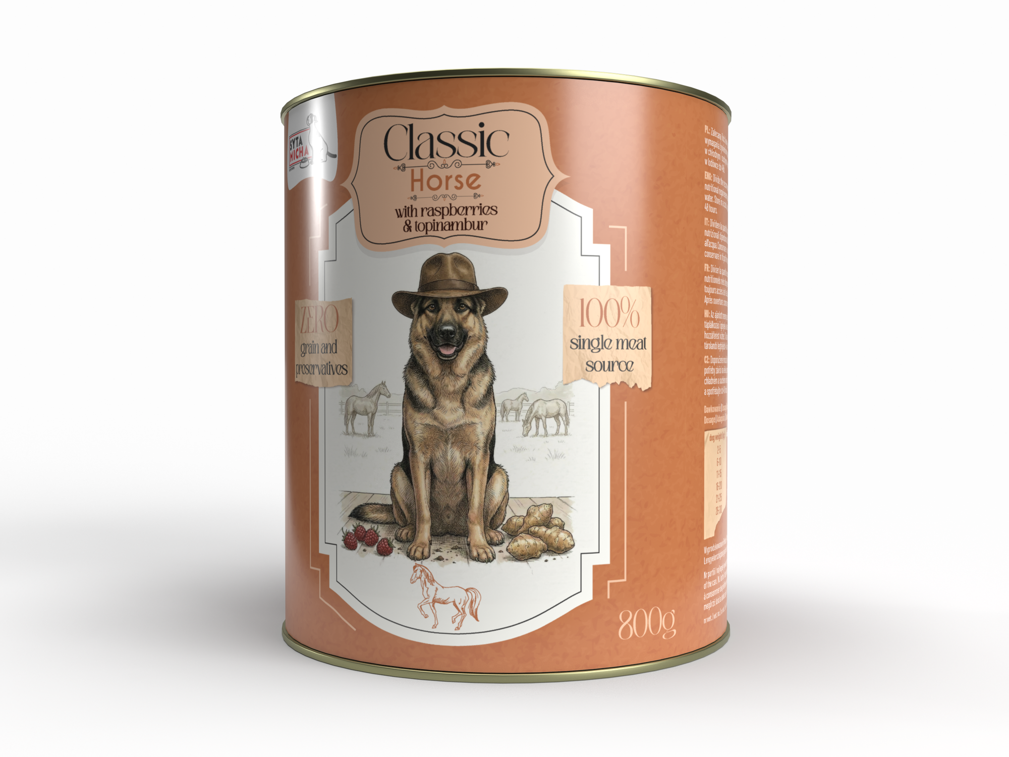 Classic Koń z malinami 800g
