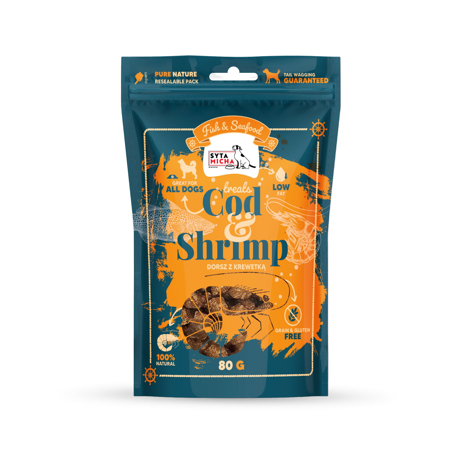 Syta Micha Fish & Seafood Shrimp Delicacies for Dog 80g