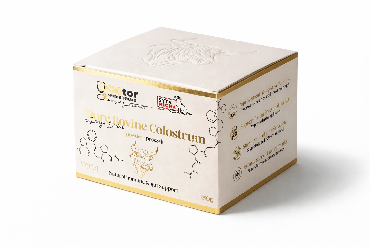 Syta Micha DOGTOR Colostrum 150g - Siara bydlęca 20% IgG