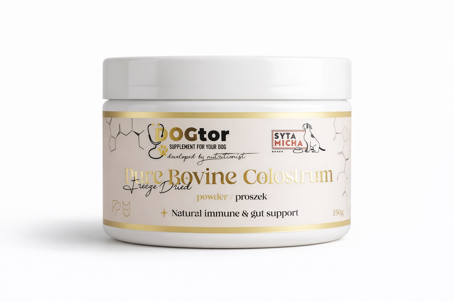 Syta Micha DOGTOR Colostrum 150g - Siara bydlęca 20% IgG