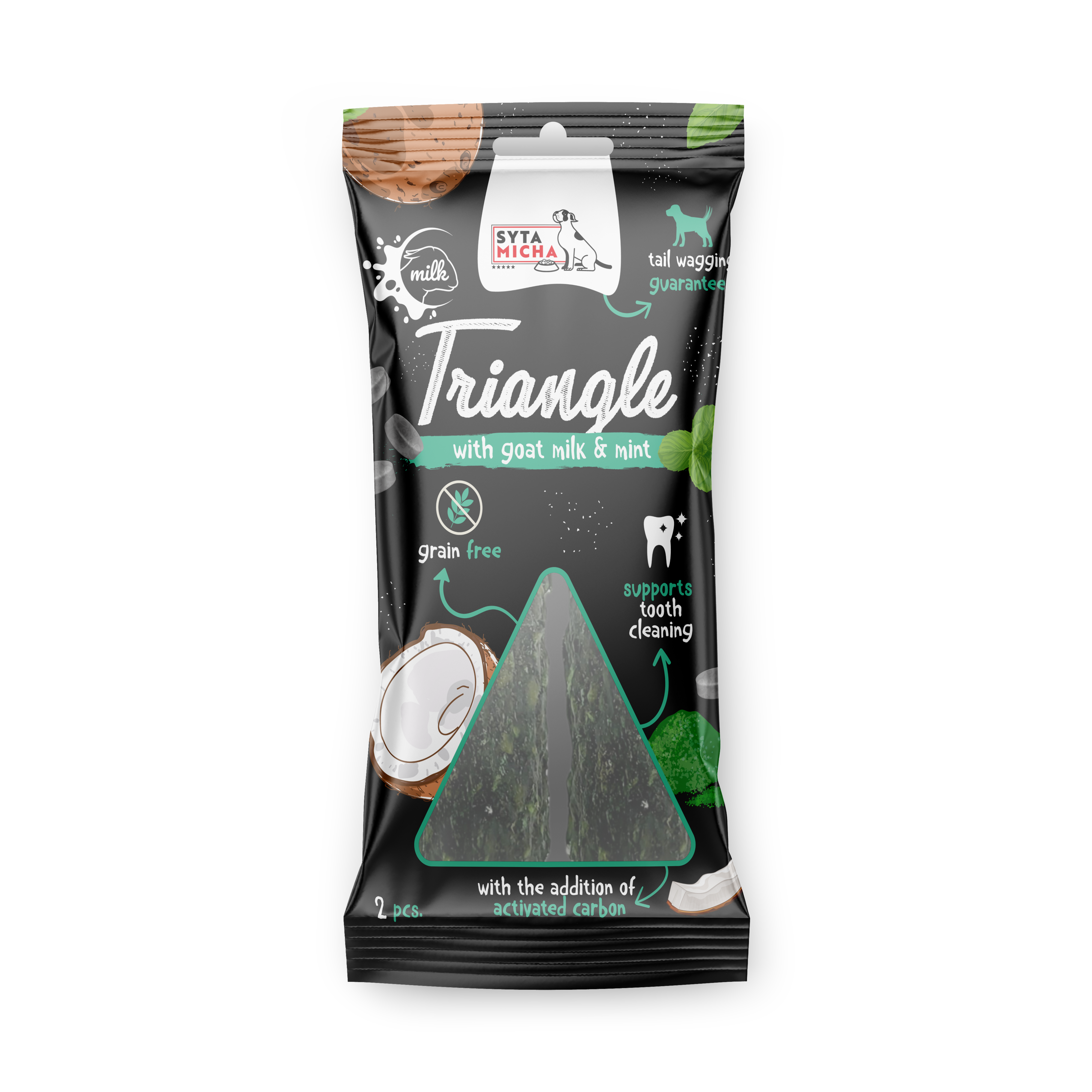 Trójkąt dentystyczny dla psa 2 db (kb. 13 cm)