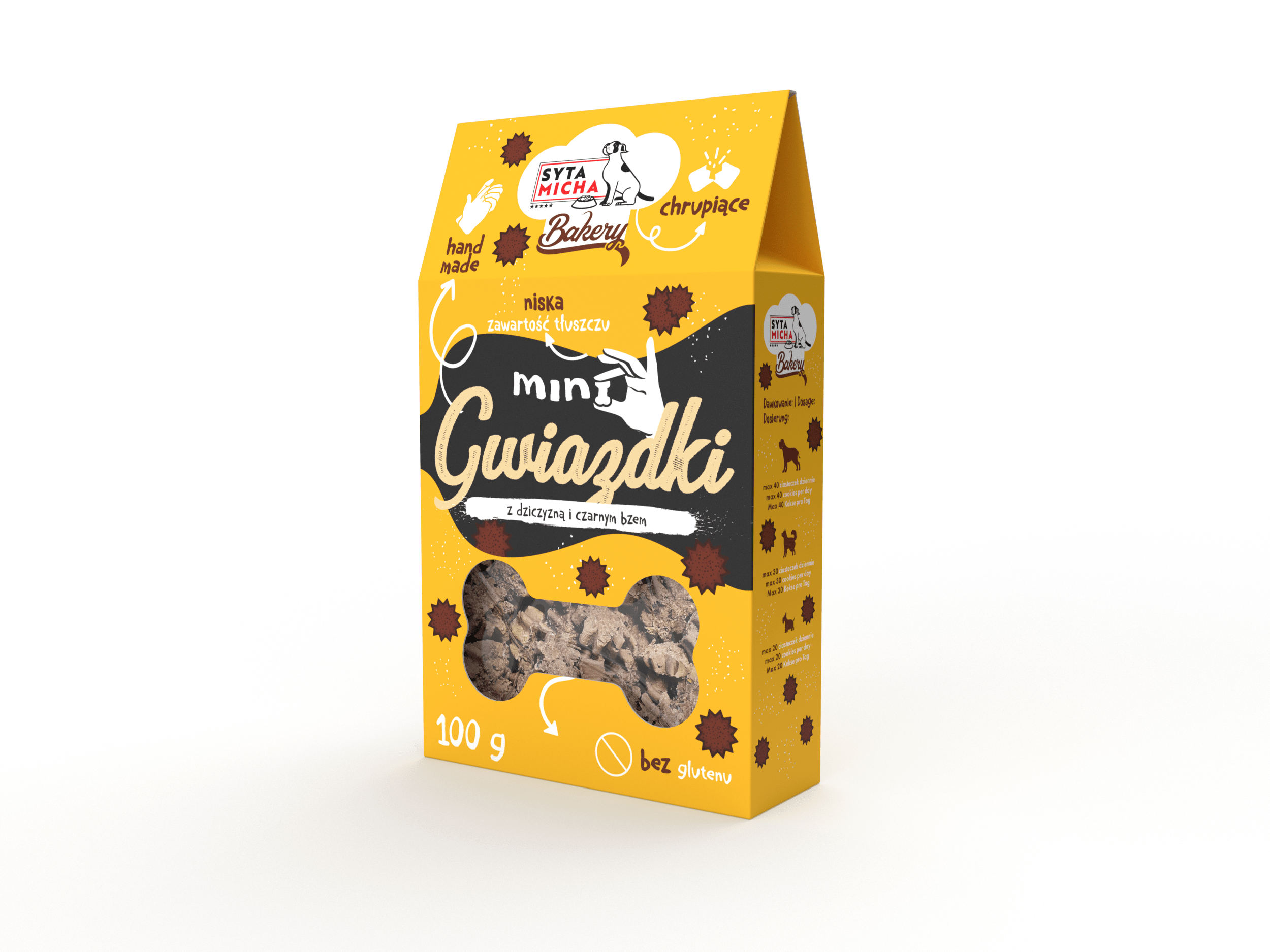 Hondensnacks Mini sterretjes met wild en zwarte bes 100g